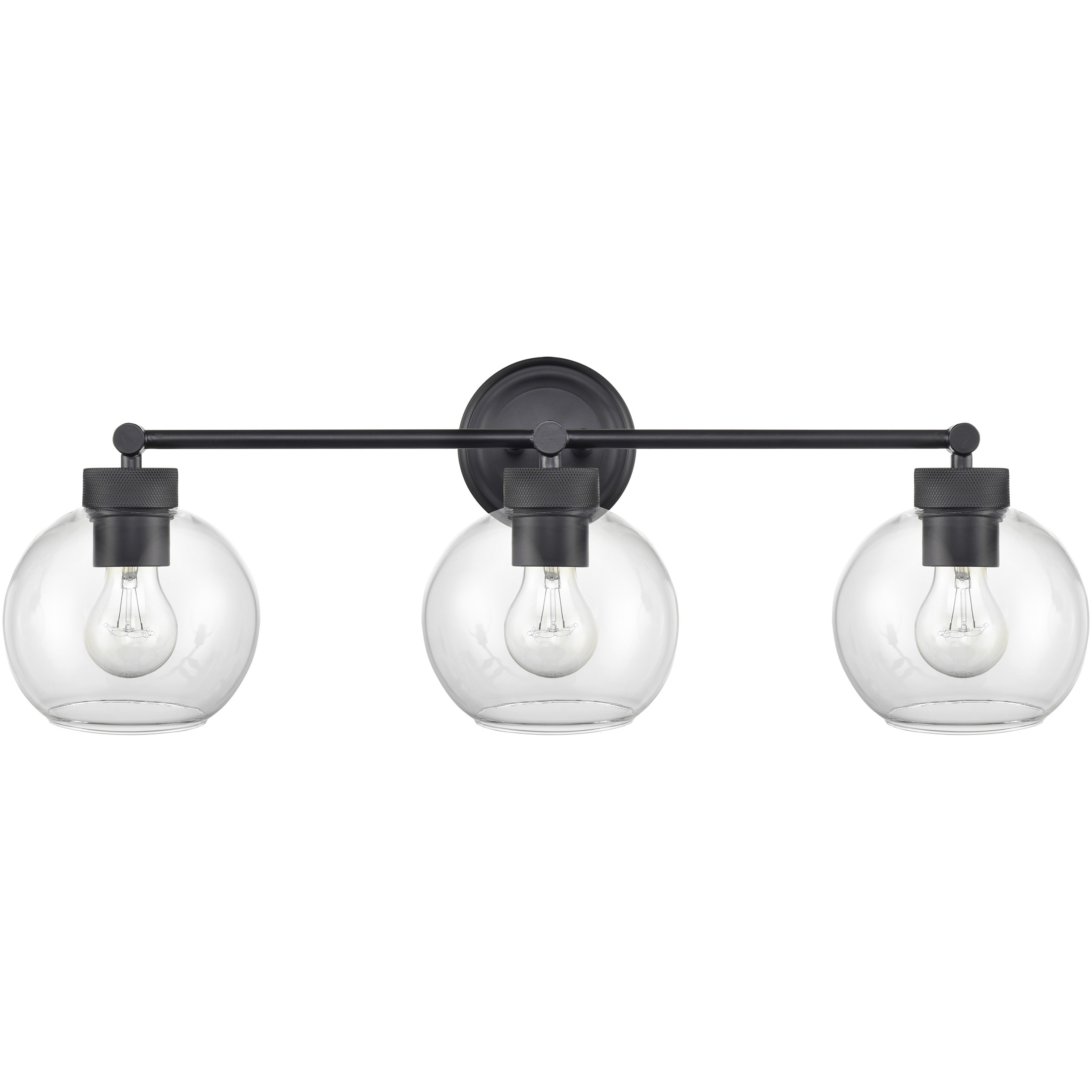 Jonatan 3 Light 25 inch Matte Black Bathroom Vanity Light Wall Light